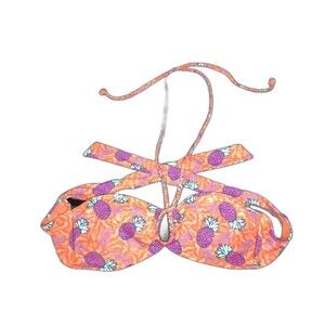 American Eagle Pineapple Bikini Swim Top Small